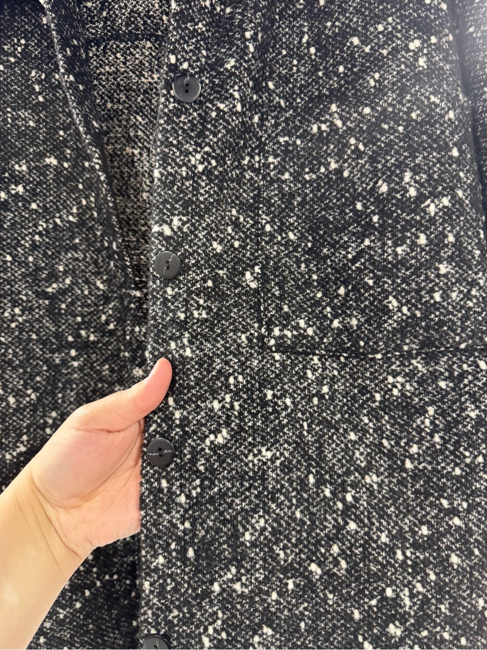 Reitmans Black and White Tweed-Style Jacket
